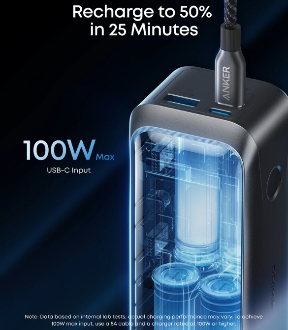 Anker Prime Power Bank (20K, 220W) A110BH11 - Black