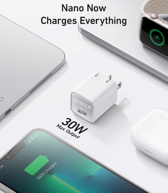 Anker Zolo Wall Charger Type-C 30W Fast Charging A2698L21 - White