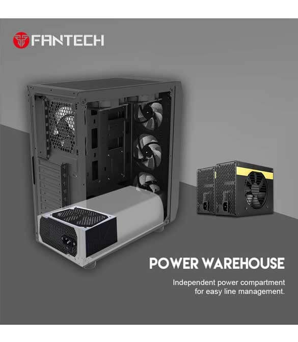 Fantech AERO CG80 RGB Middle Tower Case - Black