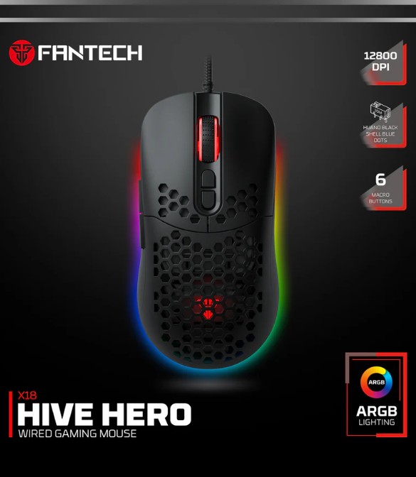 Fantech HERO X18 Gaming Mouse RGB - Black