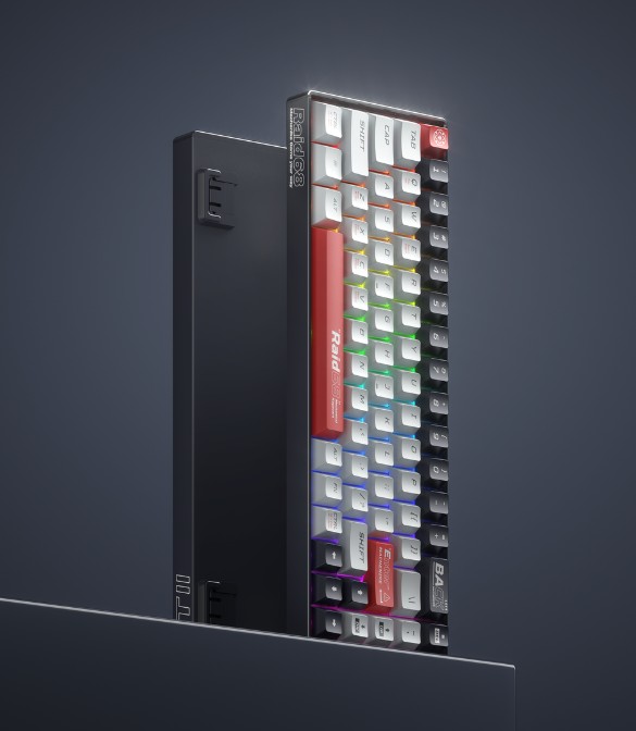 MACHENIKE Raid68 Magnetic gray switch Wired RGB Gaming Keyboard-Red