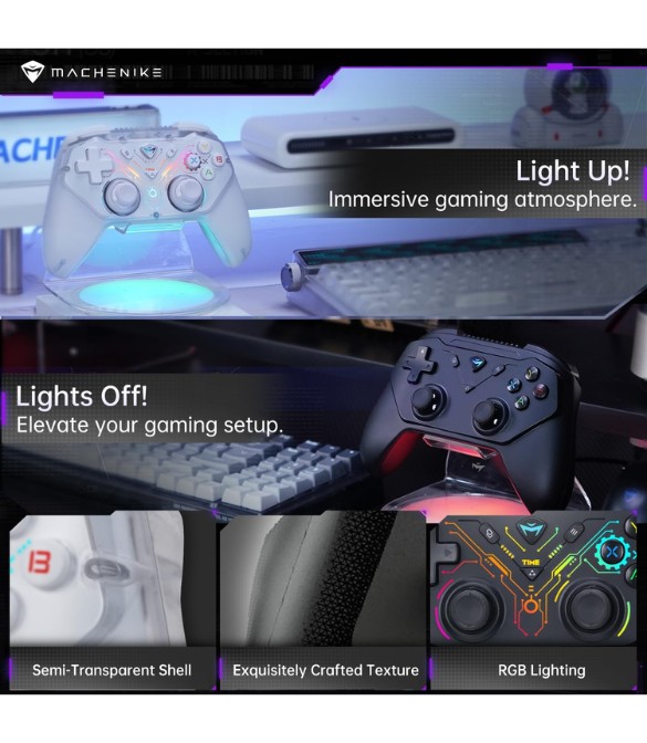 Machenike G3S Wireless Gaming Controller - White