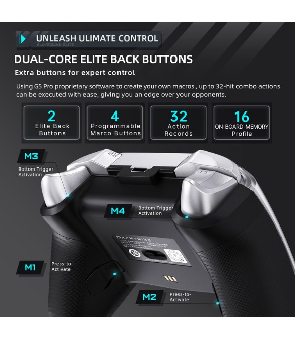 Machenike G5 Pro Hall Effect Gamepad Controller - Black