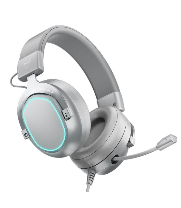 Machenike GX30 E-SPORTS Professional Wired Gaming Headset – 7.1 Surround Sound, LED Lighting, USB Connection, Gray