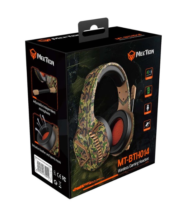 Meetion BTH014 2.4G Wireless Gaming Headset - Green