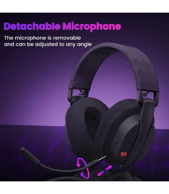 Redragon H888 Wireless Gaming Headset with 7.1 Surround Sound- Black